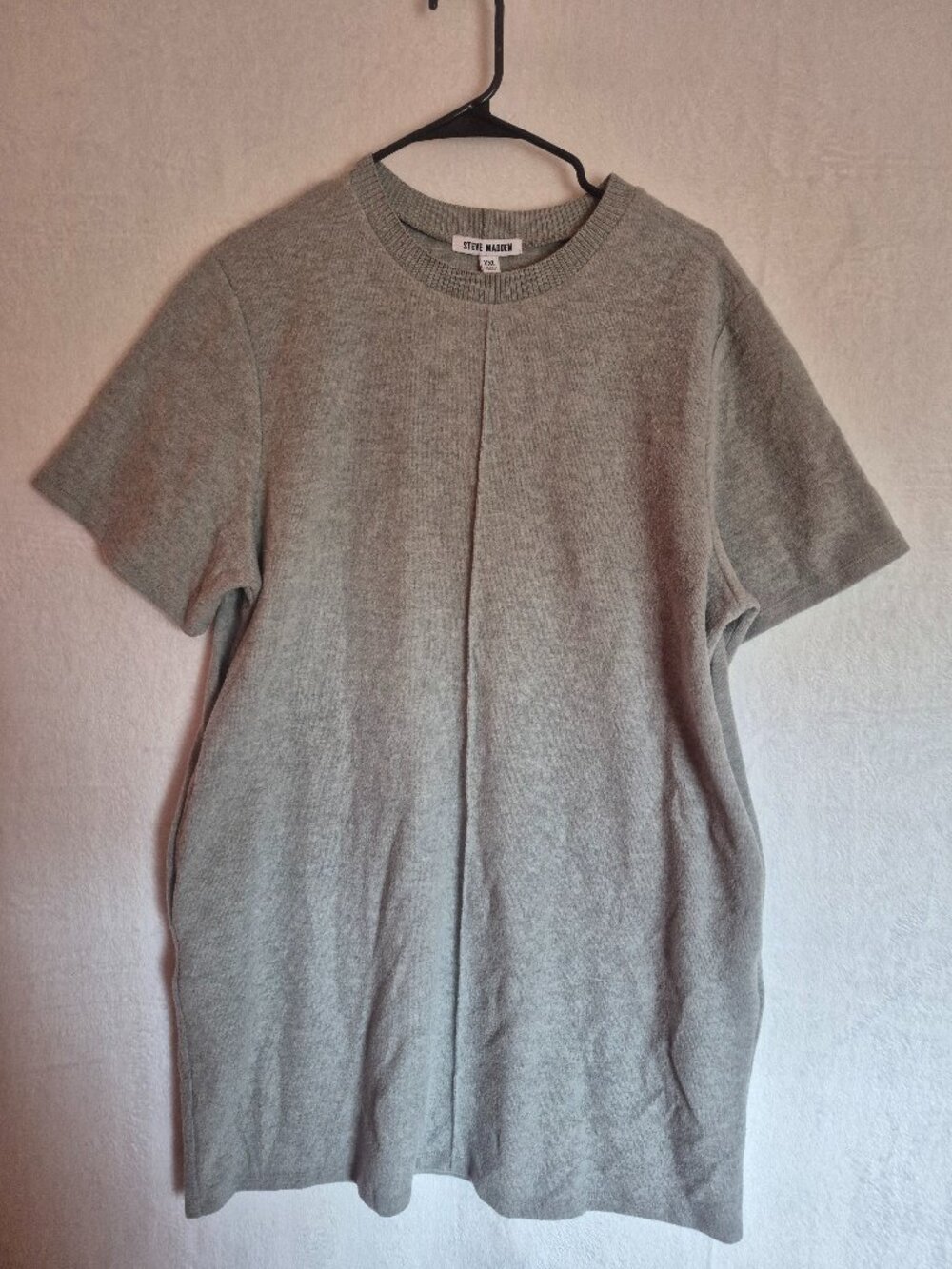 Steve Madden Gray Sweater Dress XXL Pockets Cozy Soft Knit Clean Girl Cozycore M